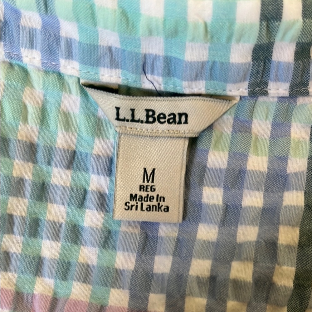 L.L. Bean Pastel Plaid Shirt